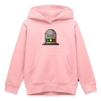 Traffic light Rest in Peace RIP - Kids Premium Organic Hoodie - rose - Front - AI Model Kid Female (0cm)