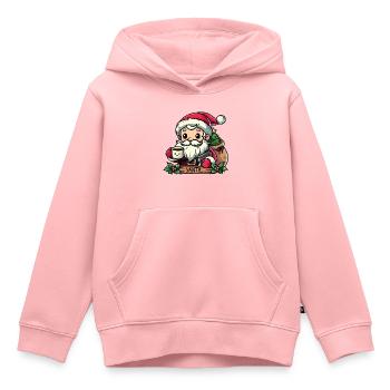 Santa - Kinder Premium Organic Hoodie - Rosa - Vorne - AI Model Kid Female (0cm)