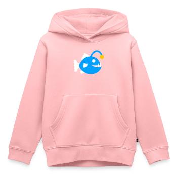 Poisson-grenouille Poisson d’eau profonde Icône graphique - Sweat Premium à capuche enfant bio - rose - Devant - AI Model Kid Female (0cm)
