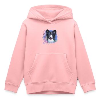 hund,spitz, malerei, graffiti, zwergspitz - Kinder Premium Organic Hoodie - Rosa - Vorne - AI Model Kid Female (0cm)