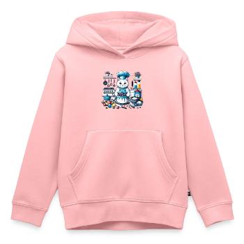 The cat is cooking - Kids Premium Organic Hoodie - rose - Front - AI Model Kid Female (0cm)