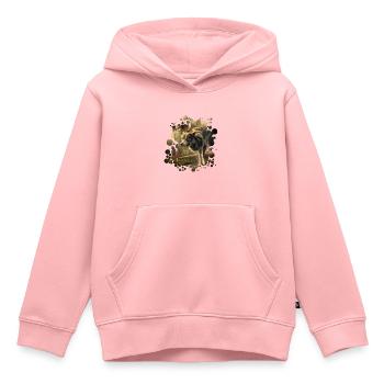 Freunde Wolf Eichhörnchen - Kinder Premium Organic Hoodie - Rosa - Vorne - AI Model Kid Female (0cm)