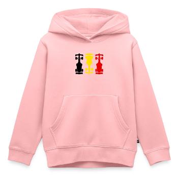 Formula Belgium Formula Racing Belgium Flag - Kids Premium Organic Hoodie - rose - Front - AI Model Kid Female (0cm)
