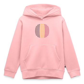 Belgium flag (Dotted) - Sweat Premium à capuche enfant bio - rose - Devant - AI Model Kid Female (0cm)