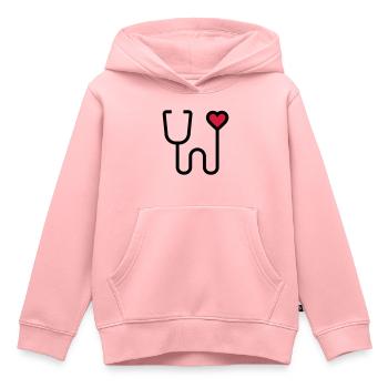 Stethoskop Abhörgerät - Kinder Premium Organic Hoodie - Rosa - Vorne - AI Model Kid Female (0cm)