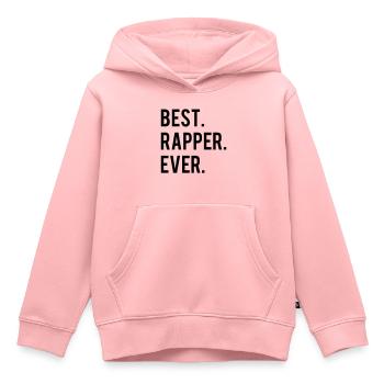 Meilleur rappeur Ever - Sweat Premium à capuche enfant bio - rose - Devant - AI Model Kid Female (0cm)