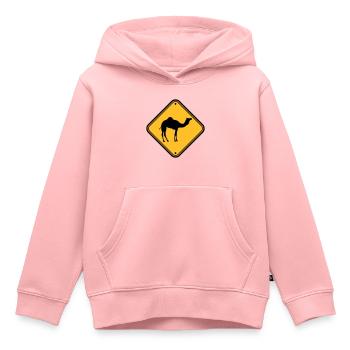 schild warnung gefahr achtung vorsicht hinweis kam - Kinder Premium Organic Hoodie - Rosa - Vorne - AI Model Kid Female (0cm)