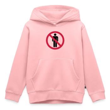 signe interdit de la haine détestent les gens - Sweat Premium à capuche enfant bio - rose - Devant - AI Model Kid Female (0cm)