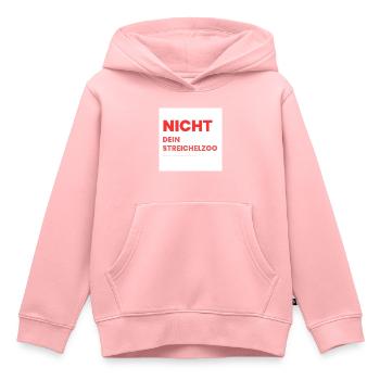 Nicht Dein Streichelzoo Print auf Panel PWSRHR - Kinder Premium Organic Hoodie - Rosa - Vorne - AI Model Kid Female (0cm)