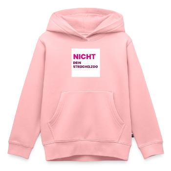 Nicht Dein Streichelzoo Print auf Panel PWSPBD - Kinder Premium Organic Hoodie - Rosa - Vorne - AI Model Kid Female (0cm)