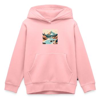 SURREAL - Kids Premium Organic Hoodie - rose - Front - AI Model Kid Female (0cm)