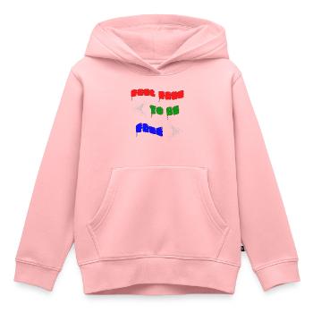 Feel free to be free - Kids Premium Organic Hoodie - rose - Front - AI Model Kid Female (0cm)