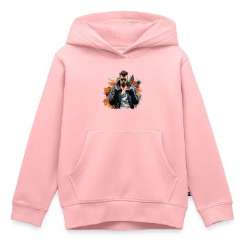 Knockout | Graffiti Style Boxer - Kids Premium Organic Hoodie - rose - Front - AI Model Kid Female (0cm)