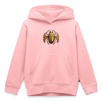 Scarabée / Mysticisme / Symbolisme égyptien / Antique - Sweat Premium à capuche enfant bio - rose - Devant - AI Model Kid Female (0cm)