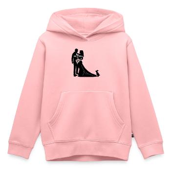 brautpaar mit hase - Kinder Premium Organic Hoodie - Rosa - Vorne - AI Model Kid Female (0cm)
