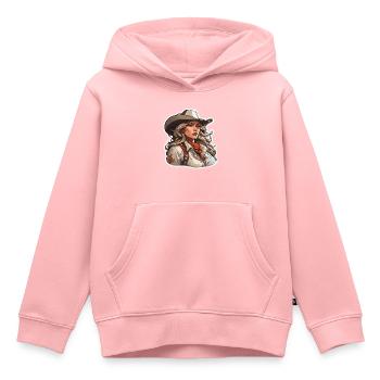 Cow Girl / Wild West / Desert / Lasso / Rodeo - Kids Premium Organic Hoodie - rose - Front - AI Model Kid Female (0cm)
