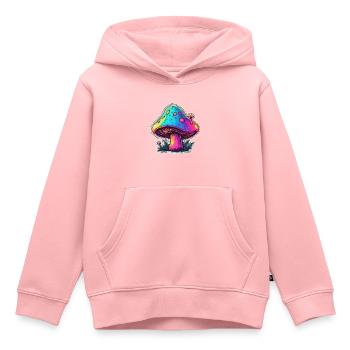Mushroom / Mushroom / Meadow / Forest / Goa / Psy - Kids Premium Organic Hoodie - rose - Front - AI Model Kid Female (0cm)
