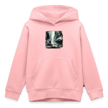 Apocalypse / Apocalypse / Destruction / Anarchie - Sweat Premium à capuche enfant bio - rose - Devant - AI Model Kid Female (0cm)