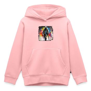 Apocalypse / Apocalypse / Destruction / Anarchie - Sweat Premium à capuche enfant bio - rose - Devant - AI Model Kid Female (0cm)
