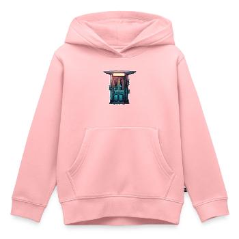 Porte / Entrée / Serrure / Portail / Porte d’entrée / Design - Sweat Premium à capuche enfant bio - rose - Devant - AI Model Kid Female (0cm)