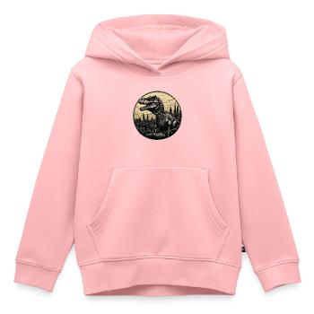 Dinosaurier / Tier / Urzeit / Reptil / Jungs - Kinder Premium Organic Hoodie - Rosa - Vorne - AI Model Kid Female (0cm)
