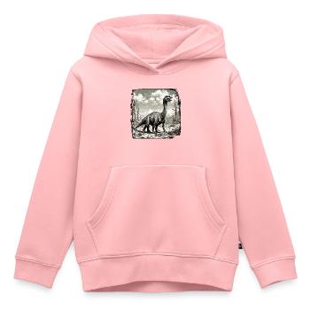 Dinosaurier / Tier / Urzeit / Reptil / Jungs - Kinder Premium Organic Hoodie - Rosa - Vorne - AI Model Kid Female (0cm)