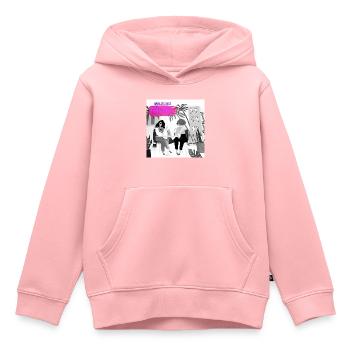 Worlds best friends: Unzertrennlich! - Kinder Premium Organic Hoodie - Rosa - Vorne - AI Model Kid Female (0cm)