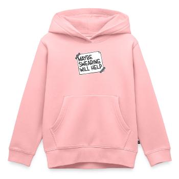 Maybe Swearing Will Help Sarkastisch Spruch Grafik - Kinder Premium Organic Hoodie - Rosa - Vorne - AI Model Kid Female (0cm)