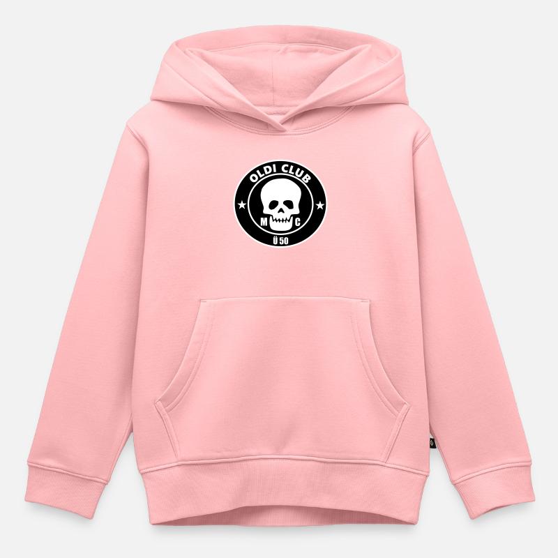 énonciations drôles, cool, crâne, plus de 50 - Sweat Premium à capuche enfant bio - rose