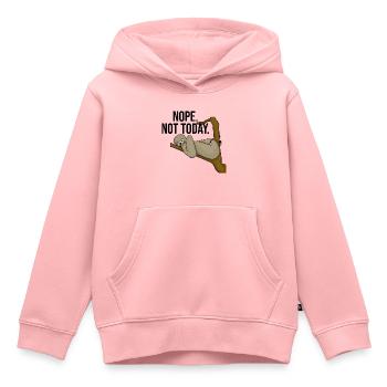 faultier nope not today - Kinder Premium Organic Hoodie - Rosa - Vorne - AI Model Kid Female (0cm)