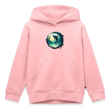 Angler Siluette / Fishing / Fish / Lake / Sport - Kids Premium Organic Hoodie - rose - Front - AI Model Kid Female (0cm)