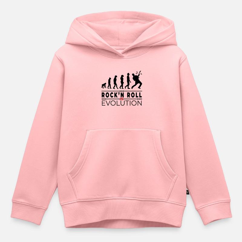 Rock'n Roll ist Evolution - Rock Humor Botschaft - Kinder Premium Organic Hoodie - Rosa