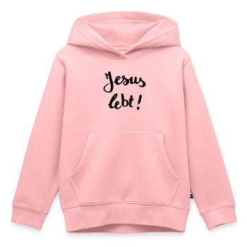 Jesus lebt ! - Kinder Premium Organic Hoodie - Rosa - Vorne - AI Model Kid Female (0cm)