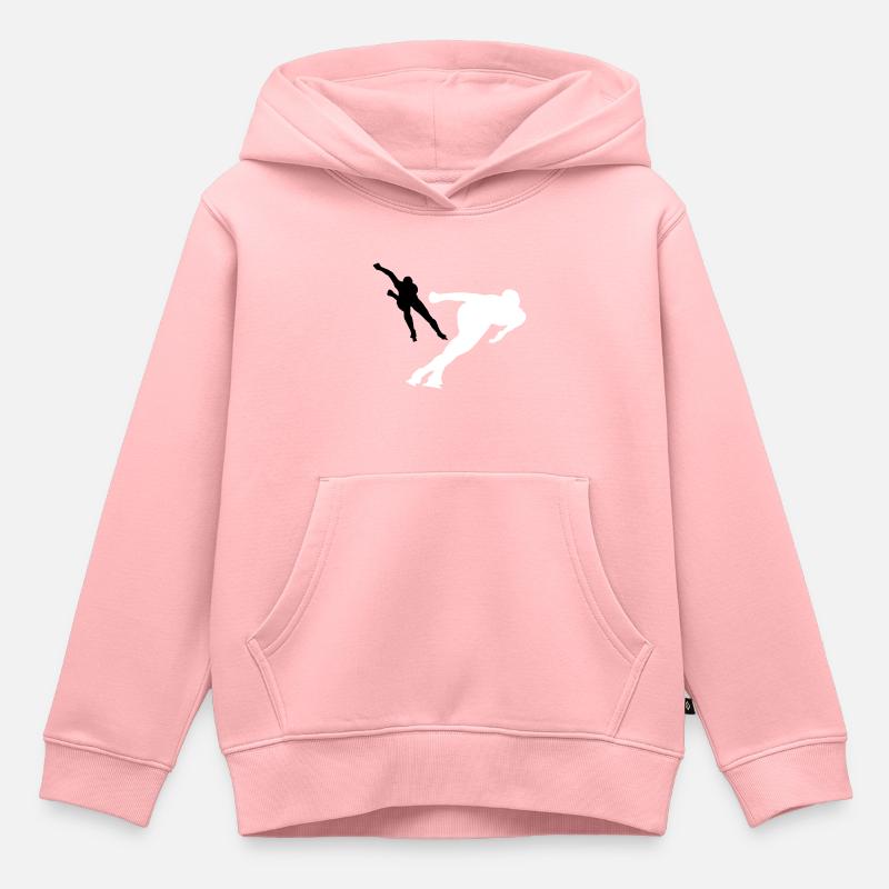Ice Skater 2C - Sweat Premium à capuche enfant bio - rose