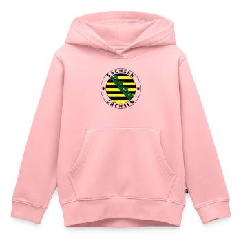 Sachsen - Kinder Premium Organic Hoodie - Rosa - Vorne - AI Model Kid Female (0cm)