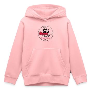 Bientôt grand-frère , Futur grand frère - Sweat Premium à capuche enfant bio - rose - Devant - AI Model Kid Female (0cm)