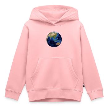 Der Erdball - Kinder Premium Organic Hoodie - Rosa - Vorne - AI Model Kid Female (0cm)