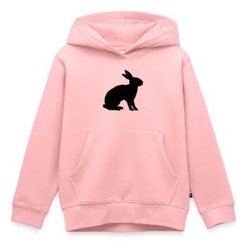 lapin - Sweat Premium à capuche enfant bio - rose - Devant - AI Model Kid Female (0cm)