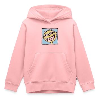Ein grinsender Tourist - Kinder Premium Organic Hoodie - Rosa - Vorne - AI Model Kid Female (0cm)