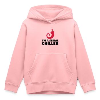 I m a Serial Chiller - Kids Premium Organic Hoodie - rose - Front - AI Model Kid Female (0cm)
