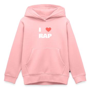 i love Rap - Kinder Premium Organic Hoodie - Rosa - Vorne - AI Model Kid Female (0cm)