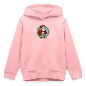 Robin Hood Portrait Von Maid Marian - Kinder Premium Organic Hoodie - Rosa - Vorne - AI Model Kid Female (0cm)
