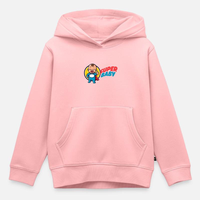 Bébé génial - Sweat Premium à capuche enfant bio - rose
