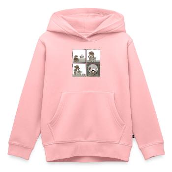 Indiana Jones Cat - Sweat Premium à capuche enfant bio - rose - Devant - AI Model Kid Female (0cm)