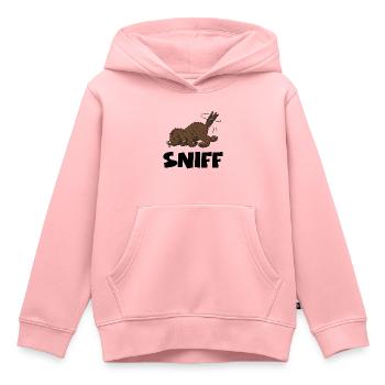 sniff1 2 - Sweat Premium à capuche enfant bio - rose - Devant - AI Model Kid Female (0cm)