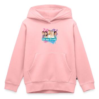 Mako Einfach Meerjungfrau Ensemble - Kinder Premium Organic Hoodie - Rosa - Vorne - AI Model Kid Female (0cm)