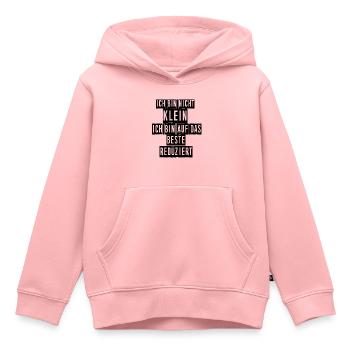 Ich bin nicht klein - Kinder Premium Organic Hoodie - Rosa - Vorne - AI Model Kid Female (0cm)