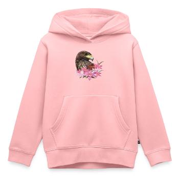 harris hawk - Kids Premium Organic Hoodie - rose - Front - AI Model Kid Female (0cm)