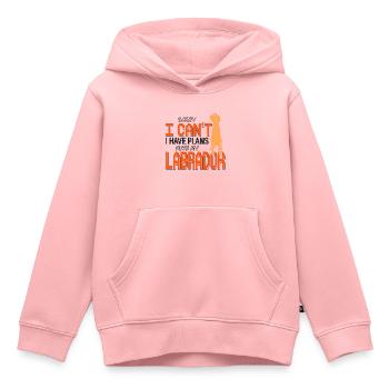 Labrador - Sweat Premium à capuche enfant bio - rose - Devant - AI Model Kid Female (0cm)