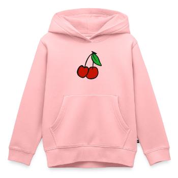 Cerise fruit cerises verger fruit en bonne santé - Sweat Premium à capuche enfant bio - rose - Devant - AI Model Kid Female (0cm)